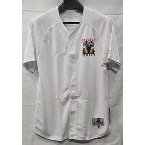 Large White Baseball jersey With Left Chest Logo "It's A BAD DAY TO BE A BEER"